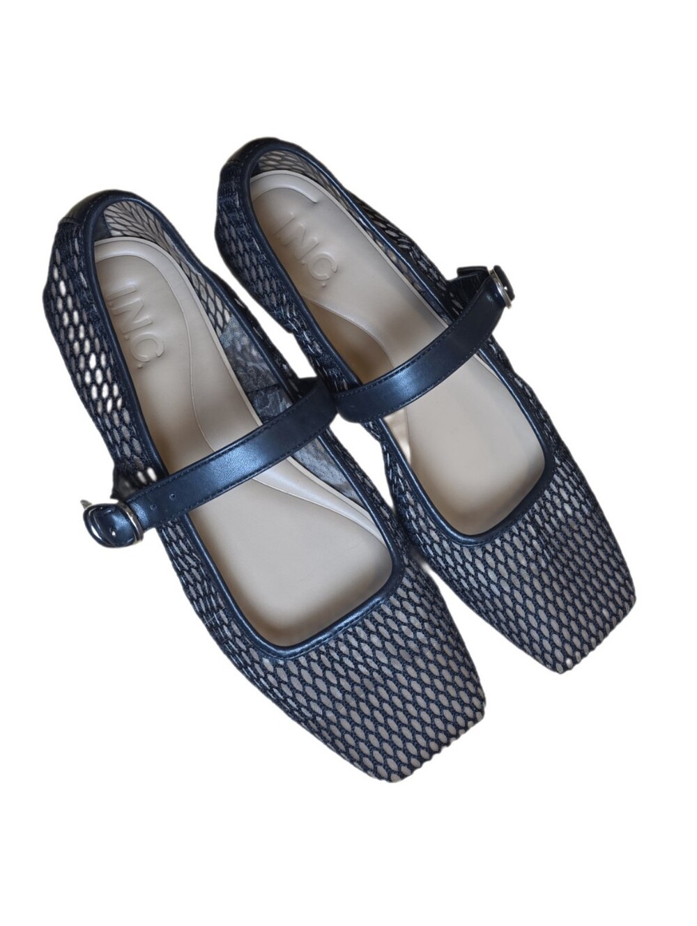 INC International Concepts Jadis Square Toe Ballet Flats Sz 6.5 EUC